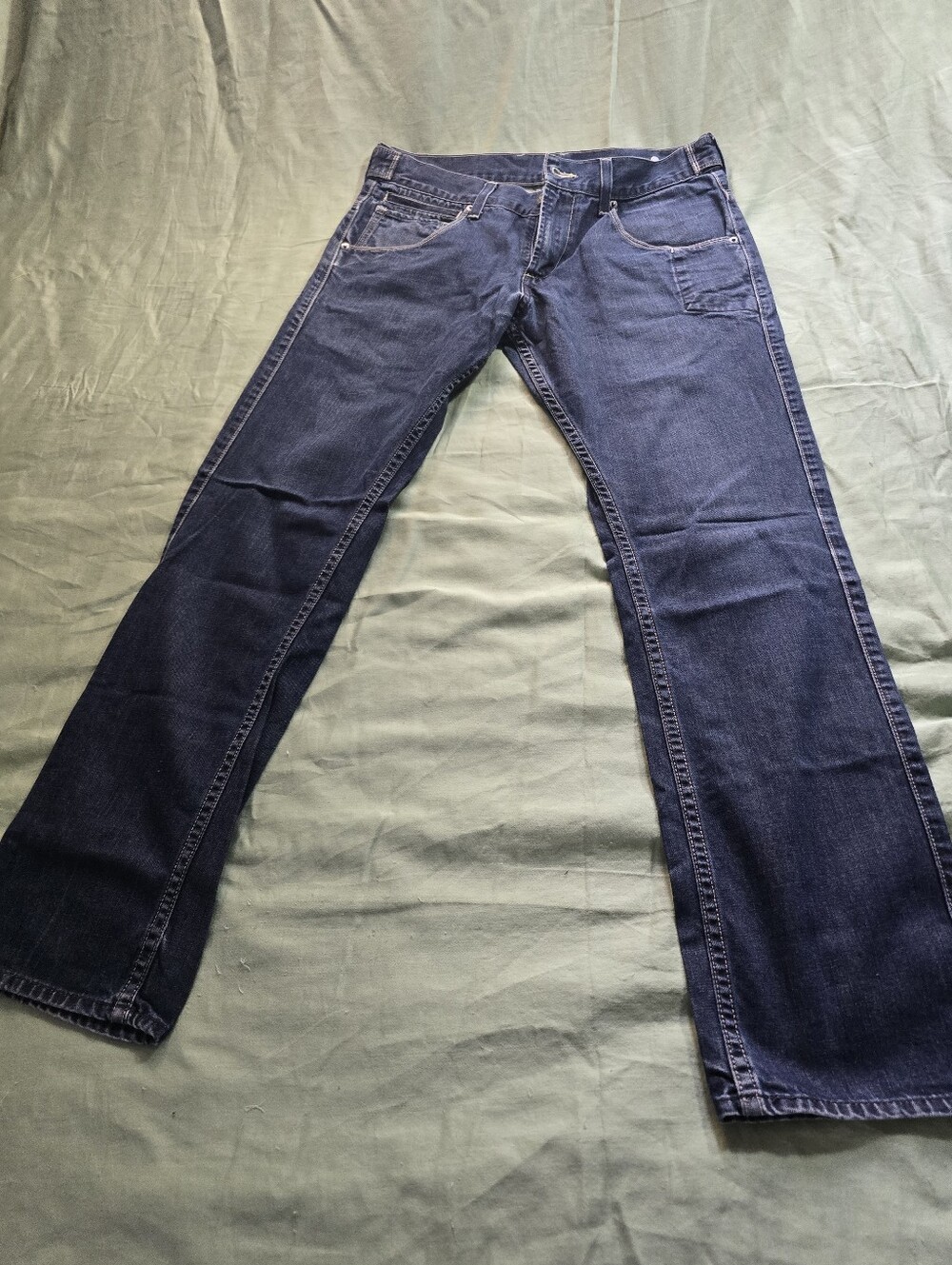 Levis 511 Skinny Two Horse Brand Denim Jeans 9 Pockets Adjustable Size  32 X 30
